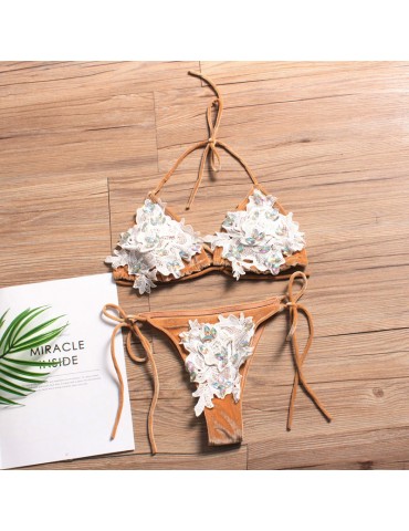 Lace Crystal Diamond Bikini