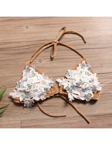 Lace Crystal Diamond Bikini