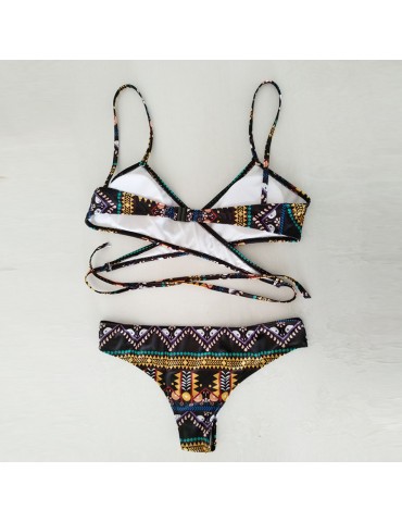 Tribal Pattern Bikini Set