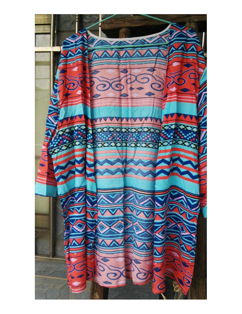 Sheer Tricolor Beach Cover Up