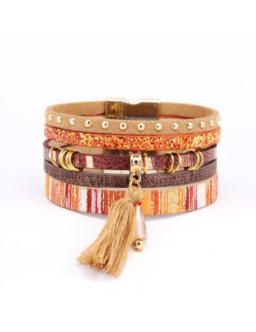 Boho Brown Multilayer Bracelet